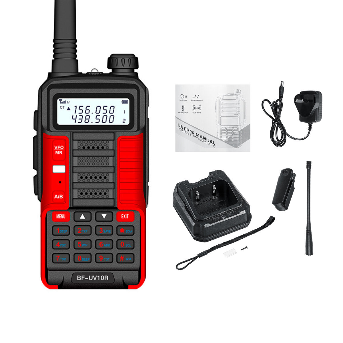 Baofeng Bf-uv10r 10w 8800mah Walkie Talkie Waterproof 5-15km