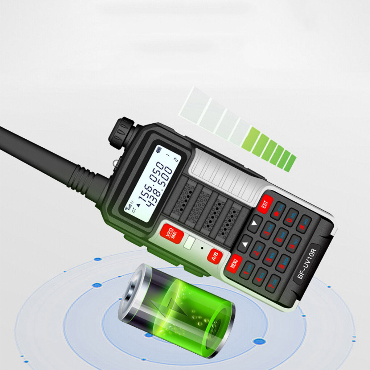 Baofeng Bf-uv10r 10w 8800mah Walkie Talkie Waterproof 5-15km