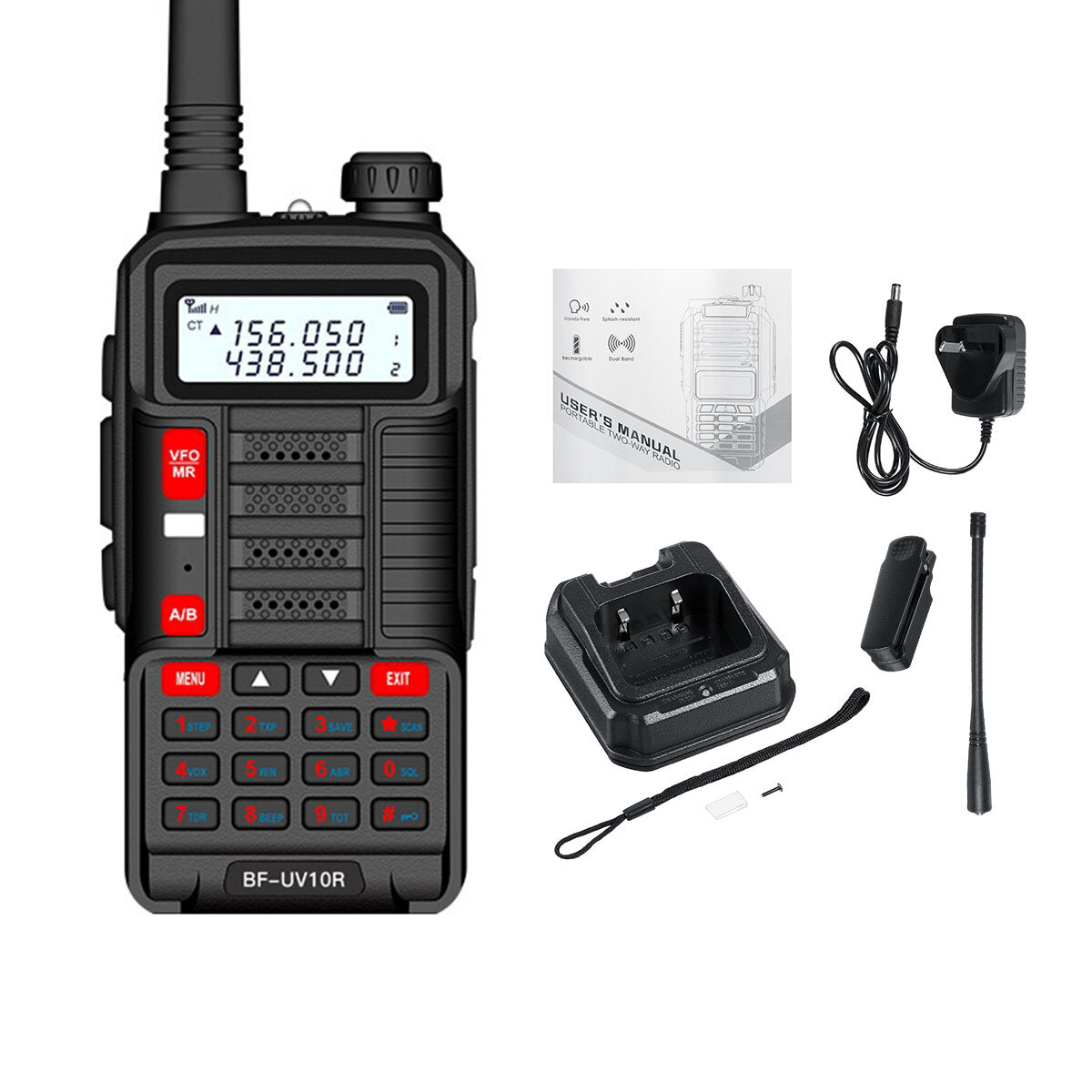 Baofeng Bf-uv10r 10w 8800mah Walkie Talkie Waterproof 5-15km