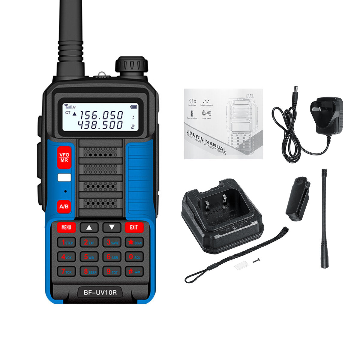 Baofeng Bf-uv10r 10w 8800mah Walkie Talkie Waterproof 5-15km
