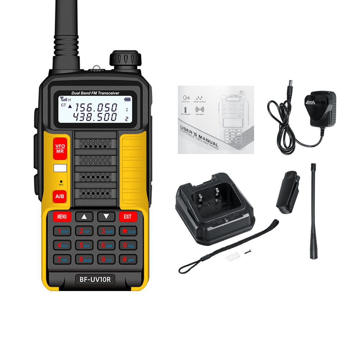 Baofeng Bf-uv10r 10w 8800mah Walkie Talkie Waterproof 5-15km