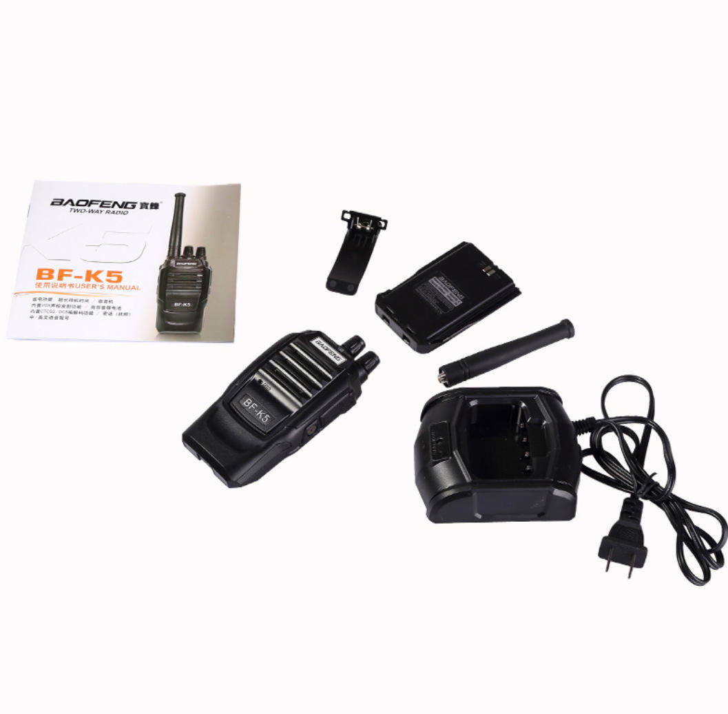 Baofeng K5 Walkie Talkie 5w Uhf 16ch Black 1800mah Li-ion