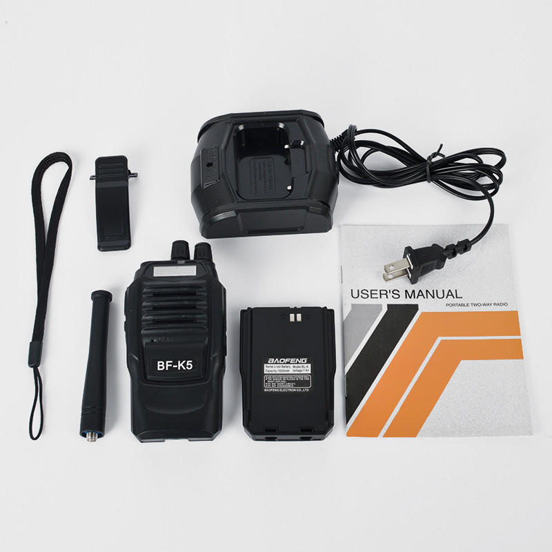 Baofeng K5 Walkie Talkie 5w Uhf 16ch Black 1800mah Li-ion