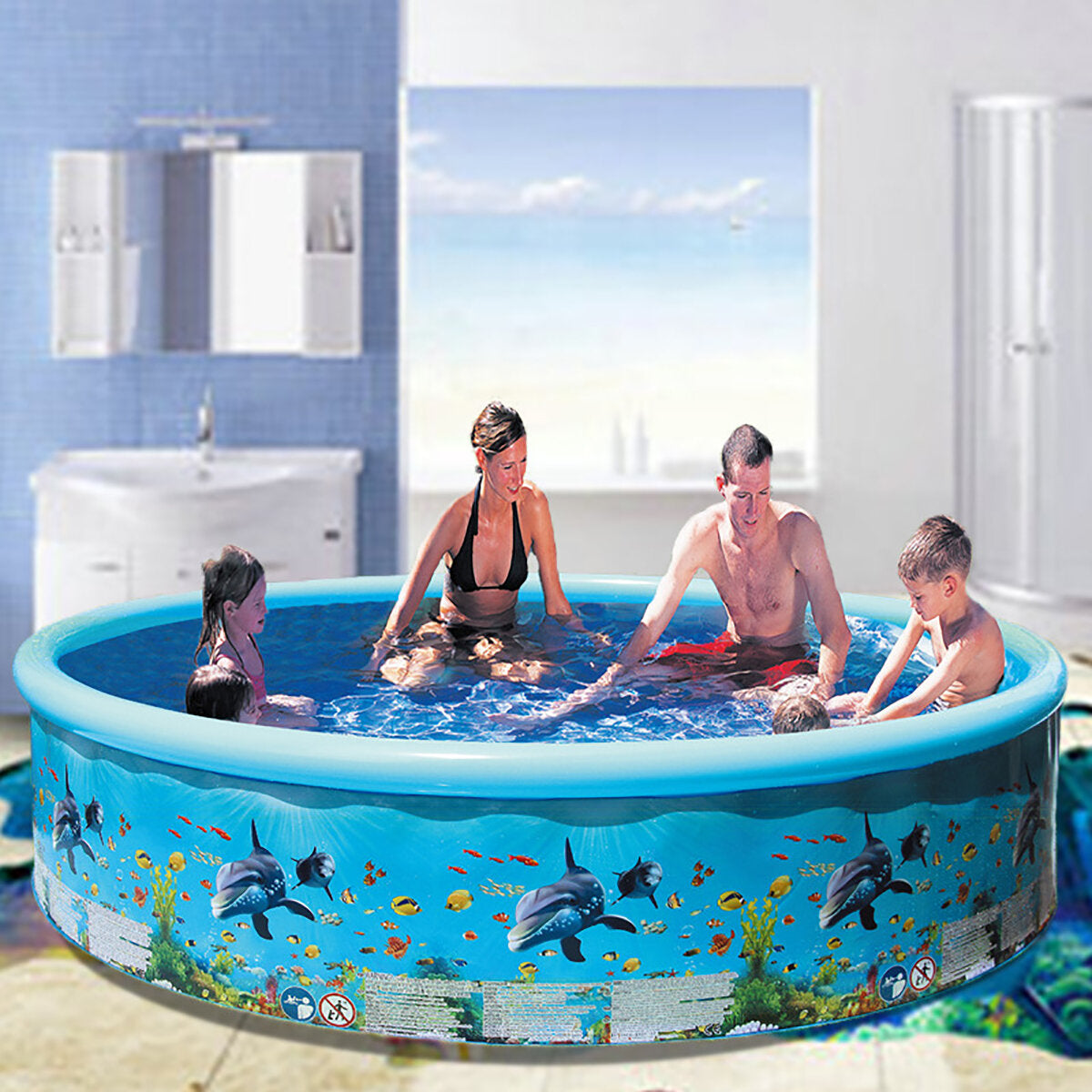 125/155/186/247cm Retractable inflatable Swimming Pool Large Family Summer Outdoor Play Party Supplies For Kids Adult