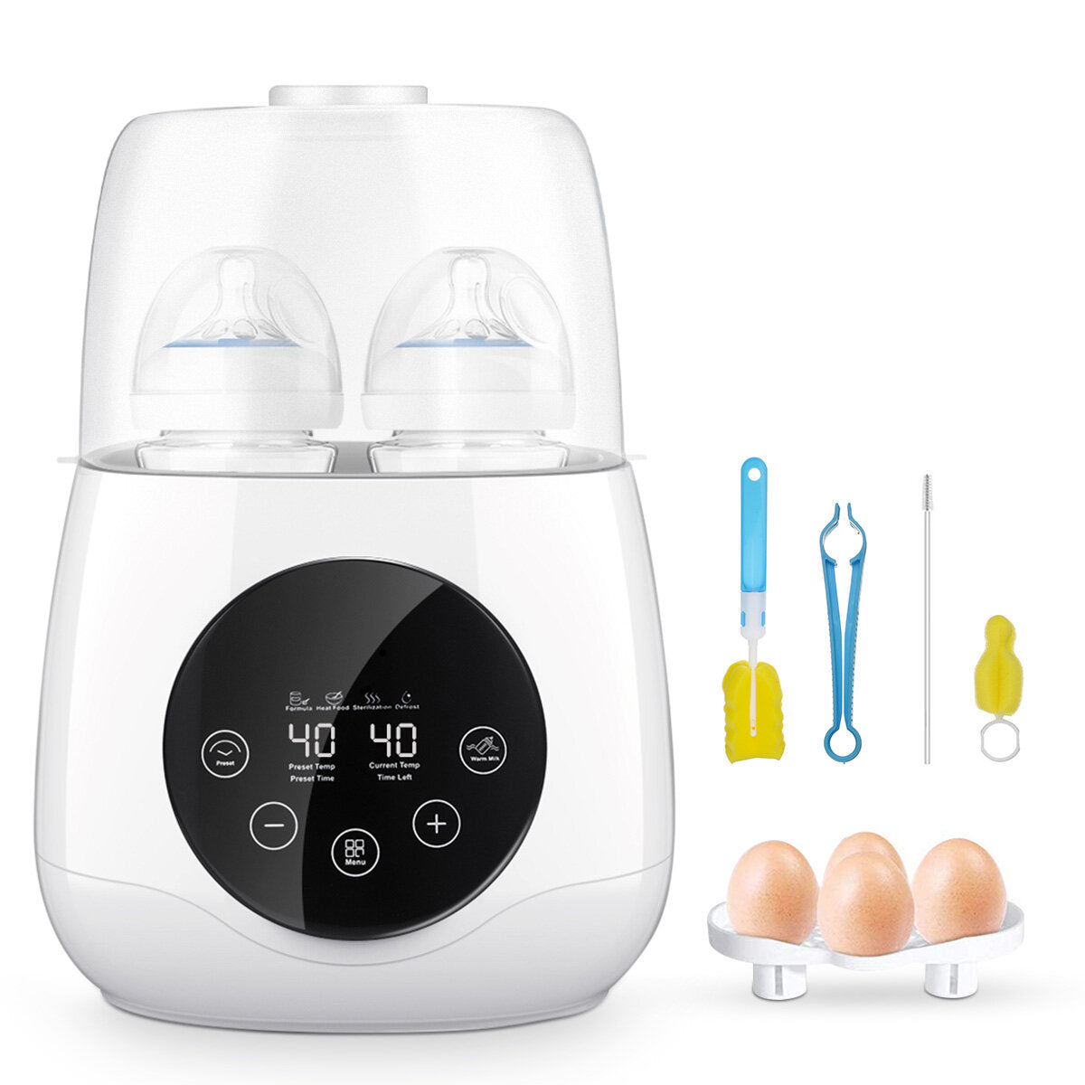Bioby Baby Bottle Warmer Eivotor Steam 6-in-1 Double Food