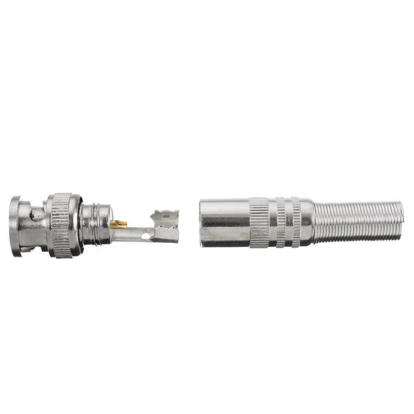 Bnc Male Connector For Rg-59 Coaxial Cable Brass End Crimp