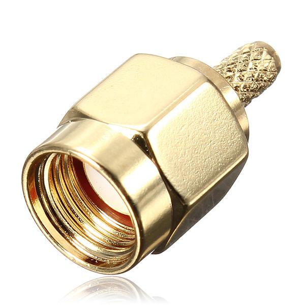 Brass Rp-sma Male Plug Center Window Crimp Cable Rf Adapter