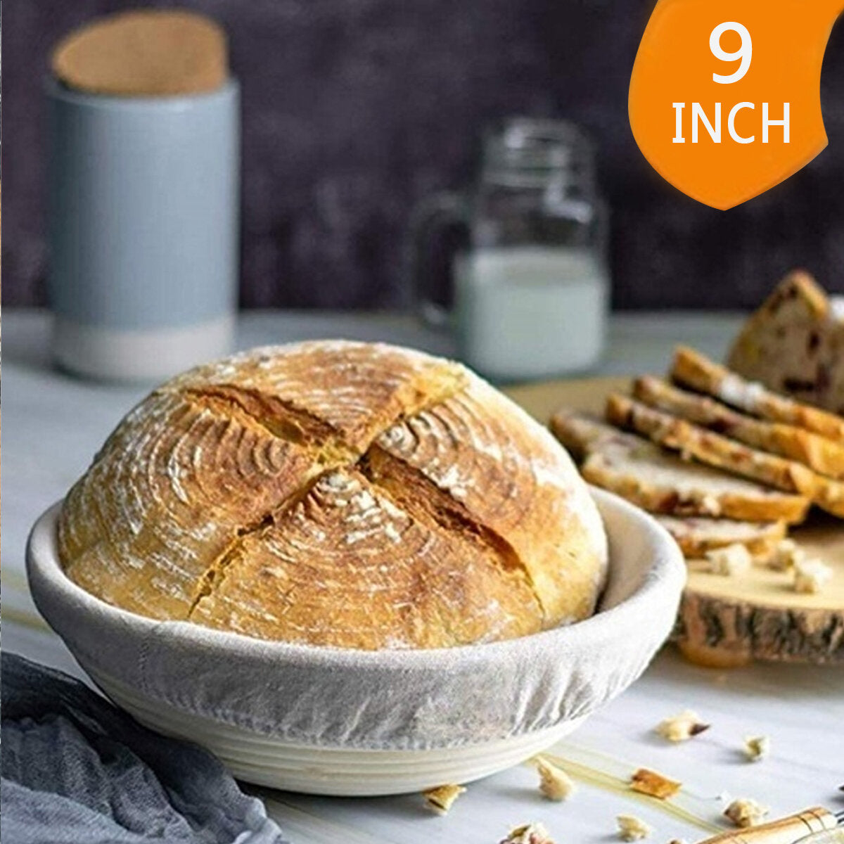 Bread Baking Tool Kits 9 Inch Banneton Proofing Basket