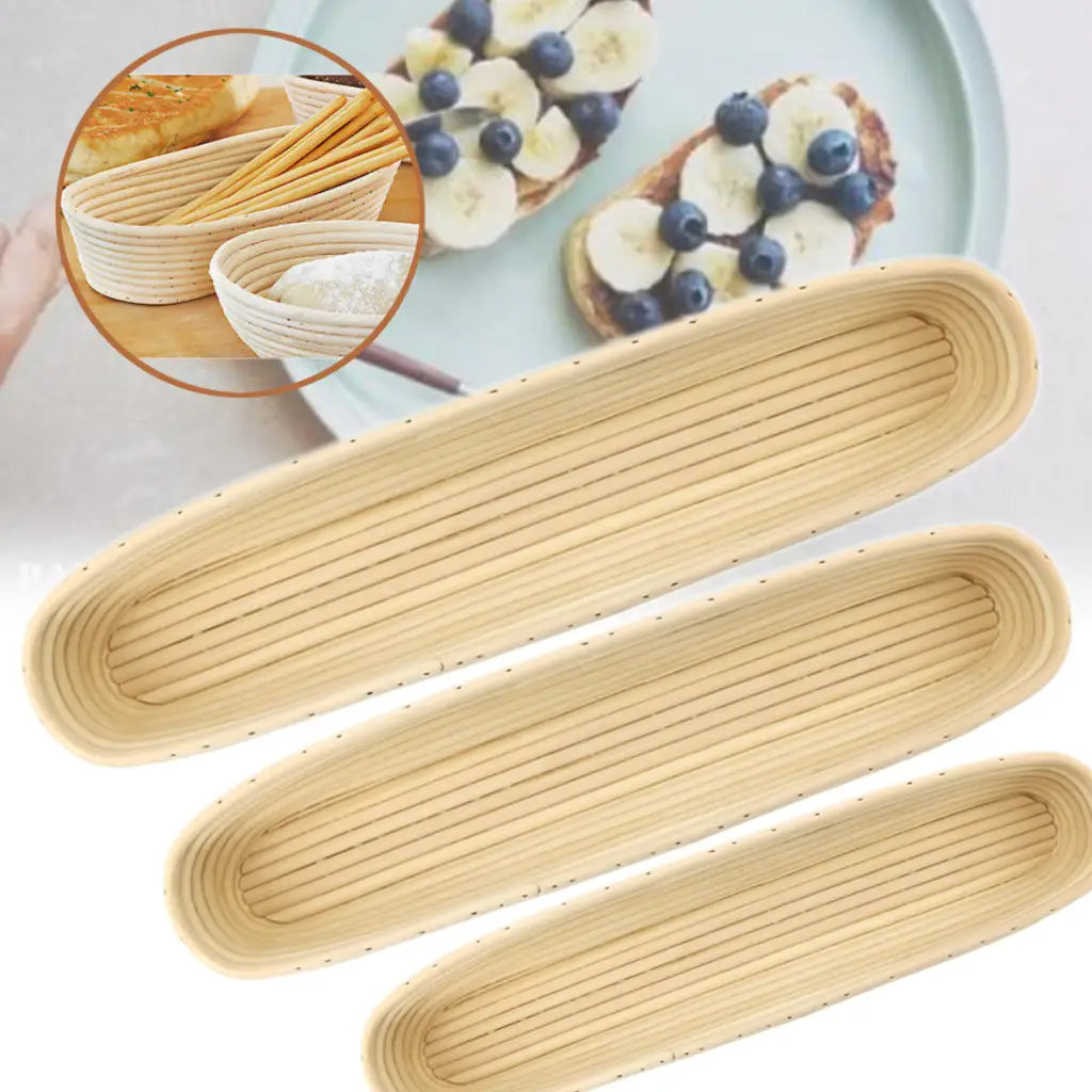 Breadboard Proofing Baskets - Rattan Banneton Dough