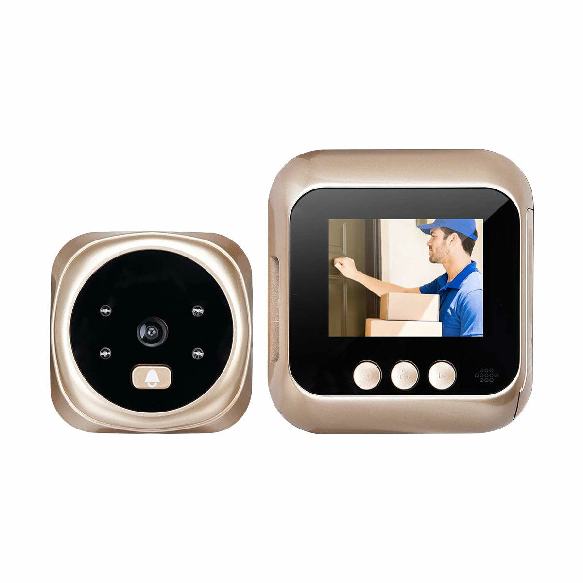 C11 Hd 1080p 2.4 Lcd Screen Cat’s Eye Camera Doorbell