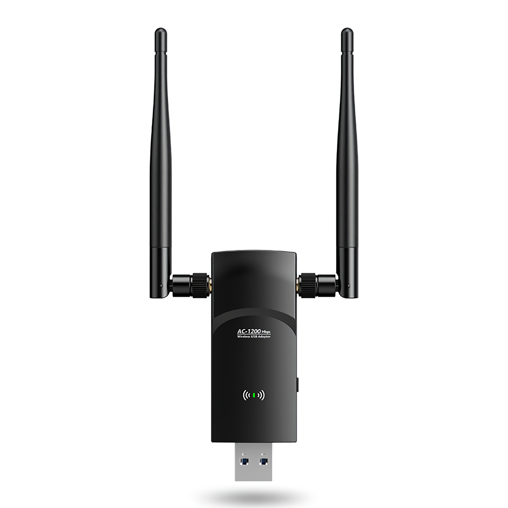 iSigal AC1200 Gigabit Wireless Network Card Dual Band USB WiFi Adapter Detachable Antenna WiFi Receiver