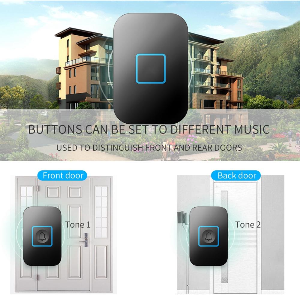 Cacazi A88 Wireless Waterproof Doorbell Led Light 300m