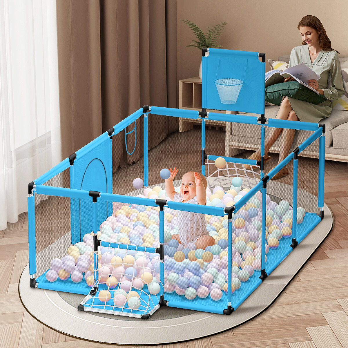 Children Game Playpen Baby Barrier Fence Pit Pool Playground