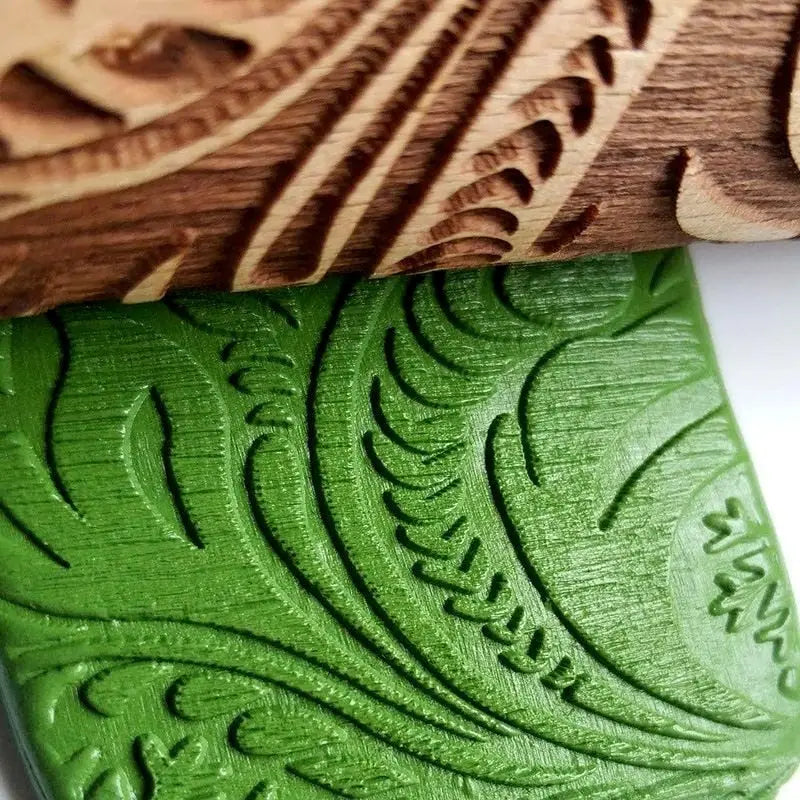 Christmas Rolling Pins: Wooden Embossing Baking Cookies