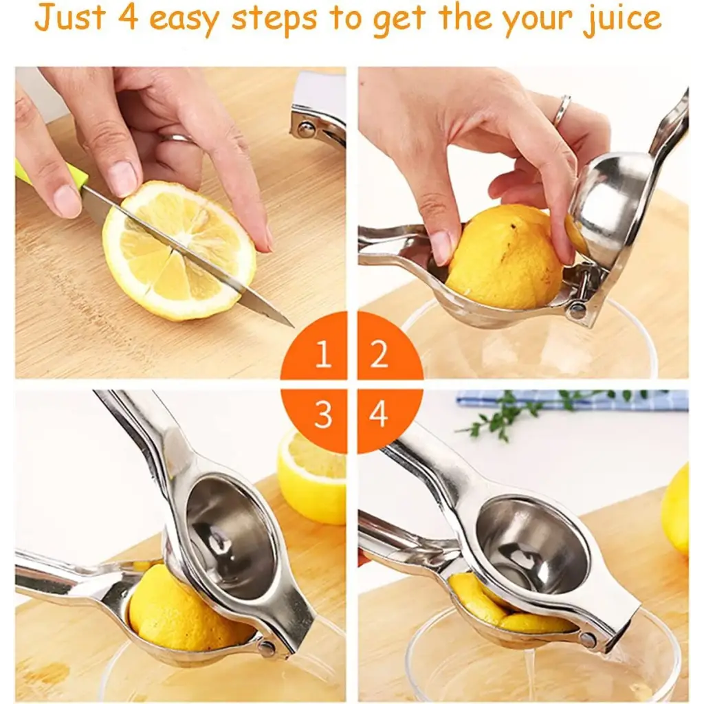 Citrus Lemon Press Juicer: Stainless Steel Squeeze Tool