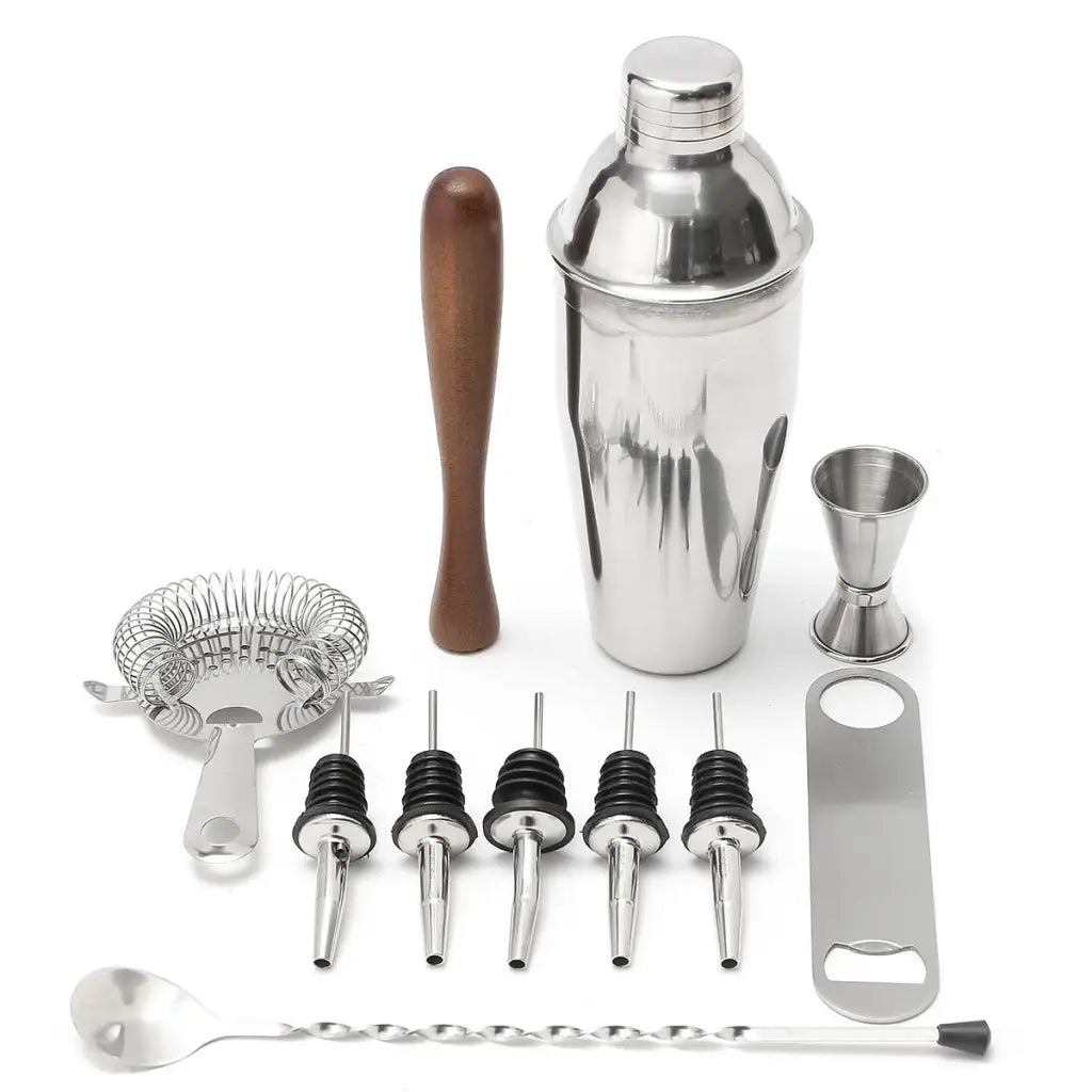 Cocktail Shaker Set - Steel Bartender Kit