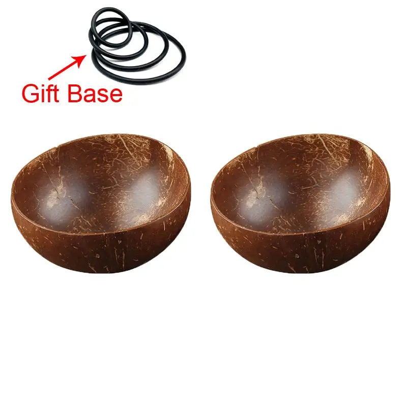 Coconut Bowl Spoon Set - Natural Tableware Home Decor