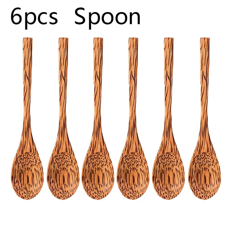 Coconut Bowl Spoon Set - Natural Tableware Home Decor