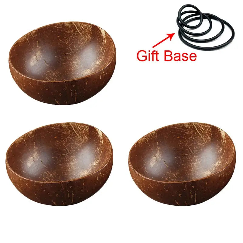 Coconut Bowl Spoon Set - Natural Tableware Home Decor