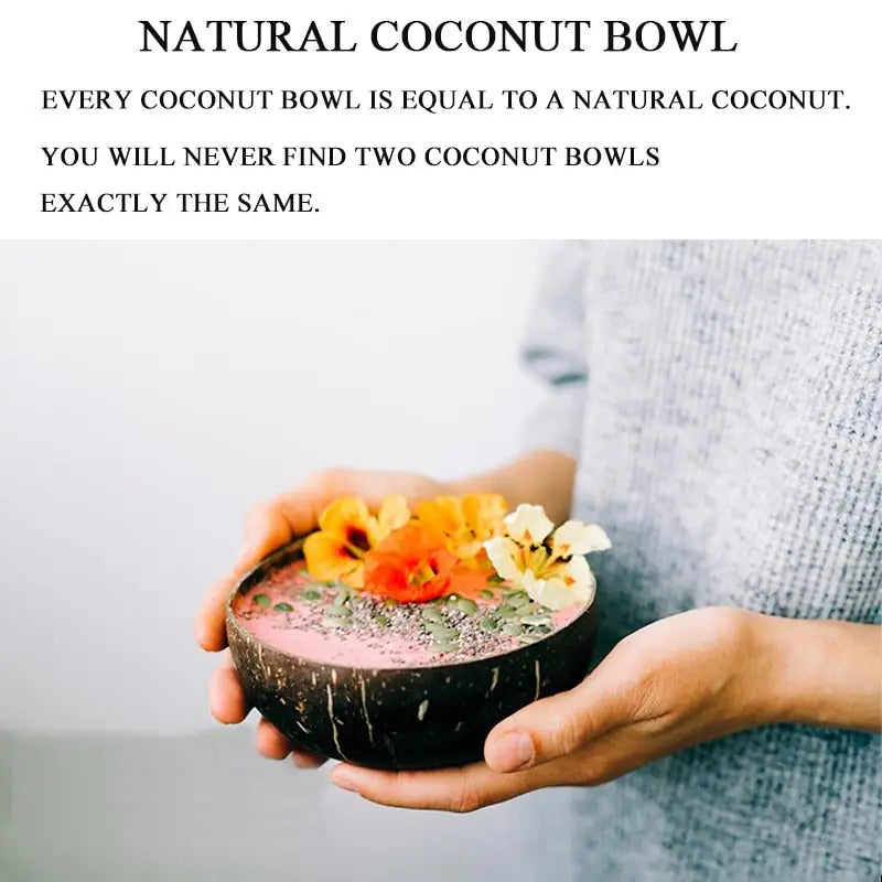 Coconut Bowl Spoon Set - Natural Tableware Home Decor