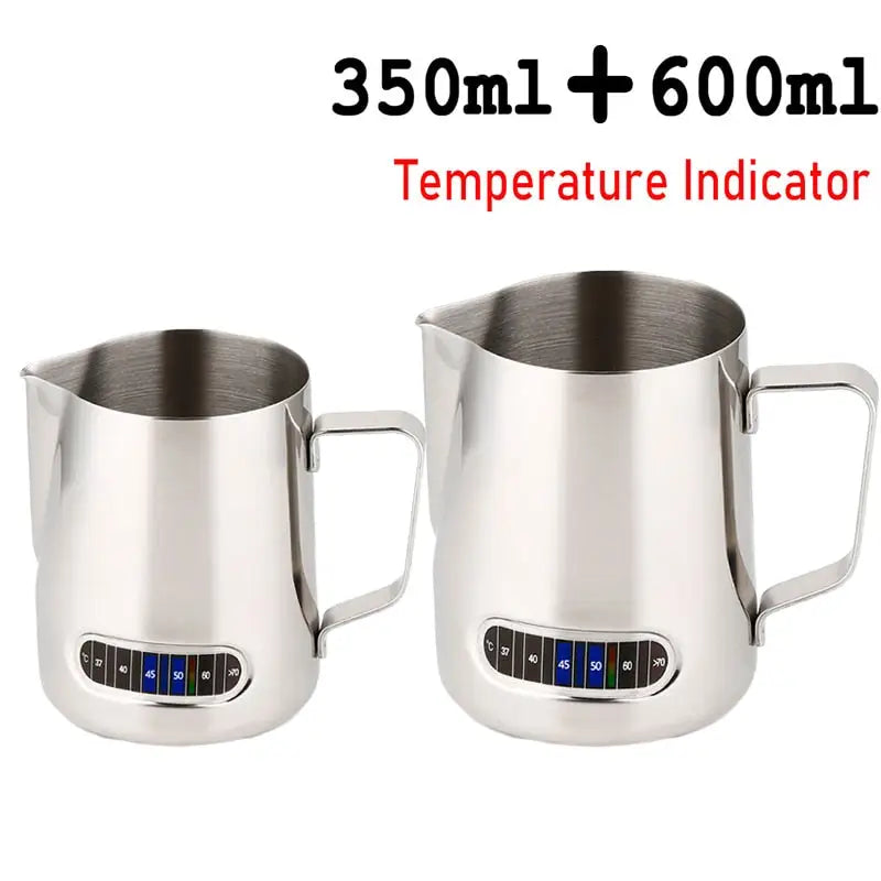 Coffee Milk Frothing Jug: Stainless Steel Barista Pitcher