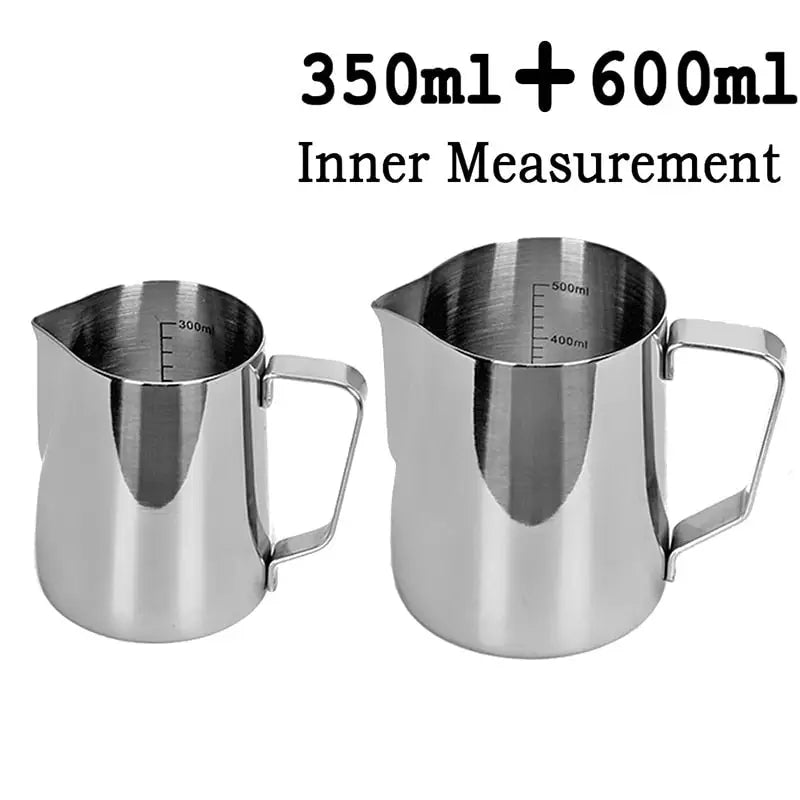 Coffee Milk Frothing Jug: Stainless Steel Barista Pitcher
