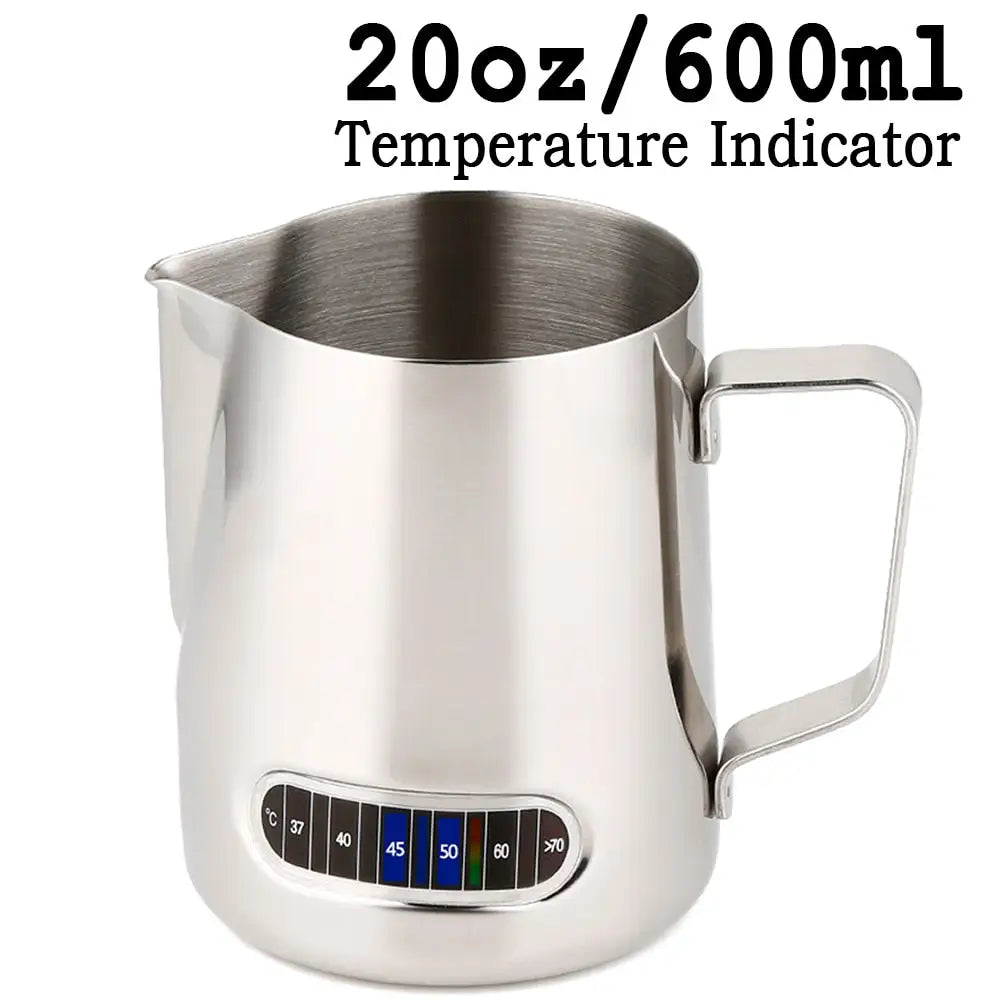 Coffee Milk Frothing Jug: Stainless Steel Barista Pitcher