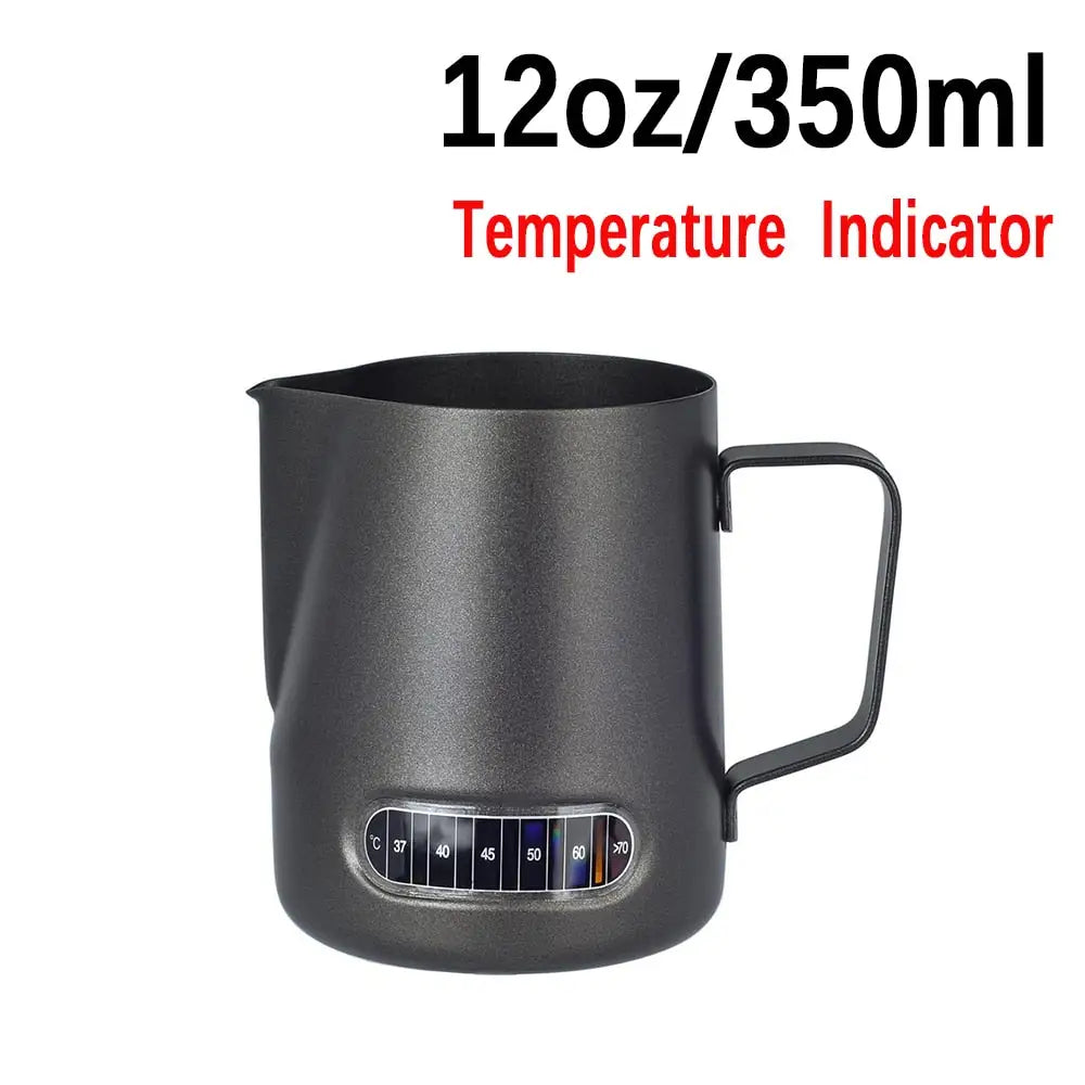 Coffee Milk Frothing Jug: Stainless Steel Barista Pitcher