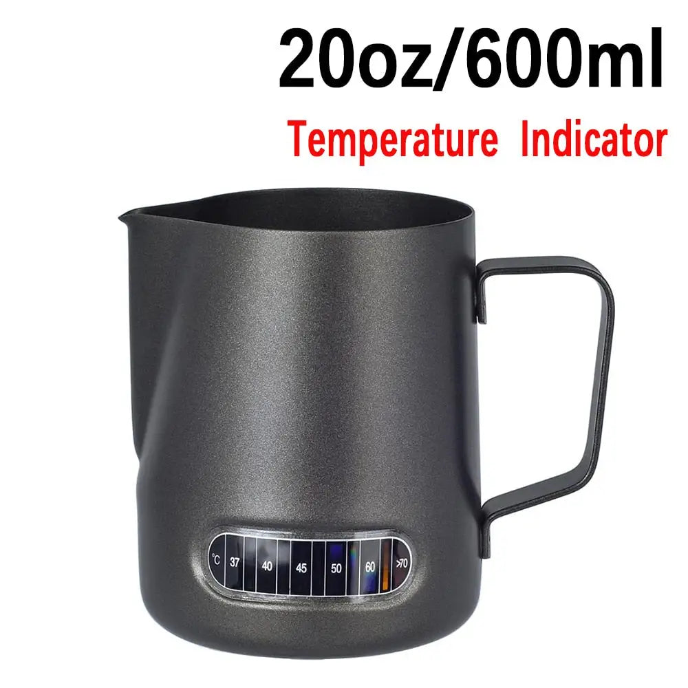 Coffee Milk Frothing Jug: Stainless Steel Barista Pitcher
