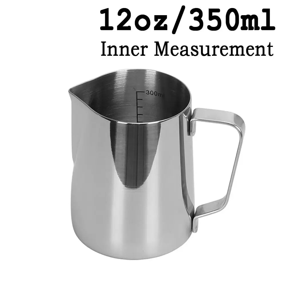 Coffee Milk Frothing Jug: Stainless Steel Barista Pitcher