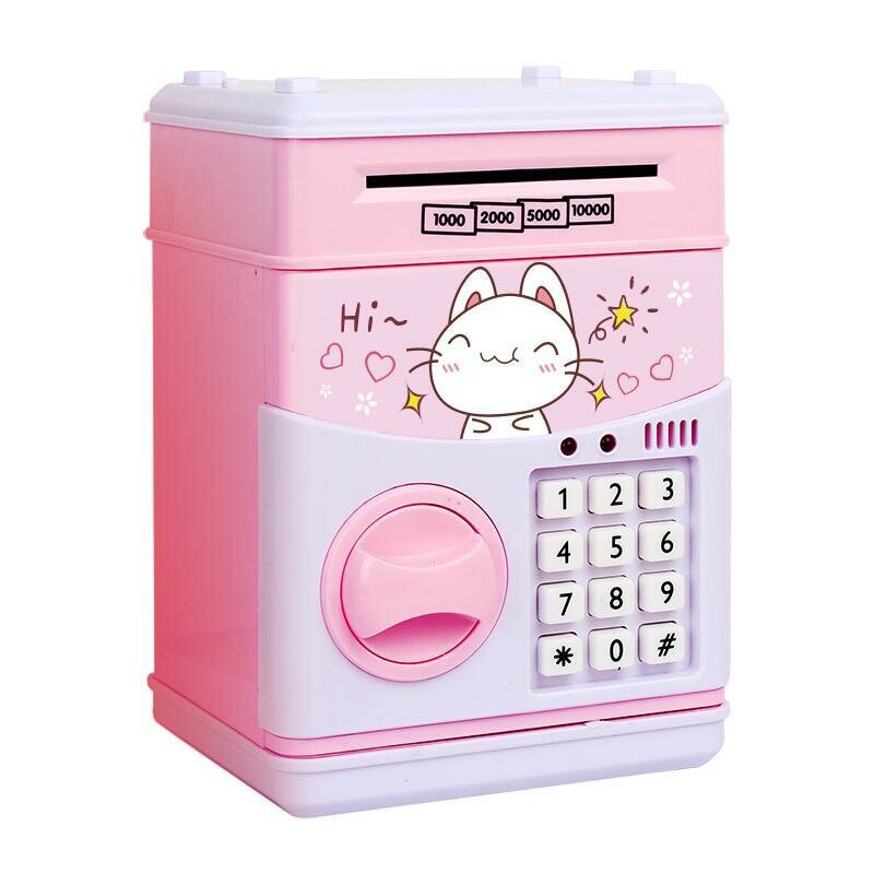 Coins Saving Box Bank Safe Automatic Deposit Banknote