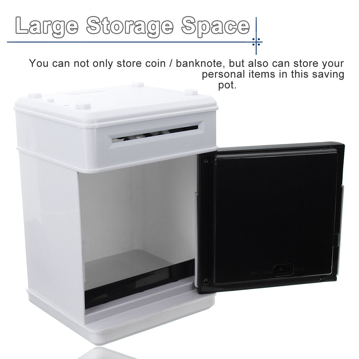 Coins Saving Box Bank Safe Automatic Deposit Banknote