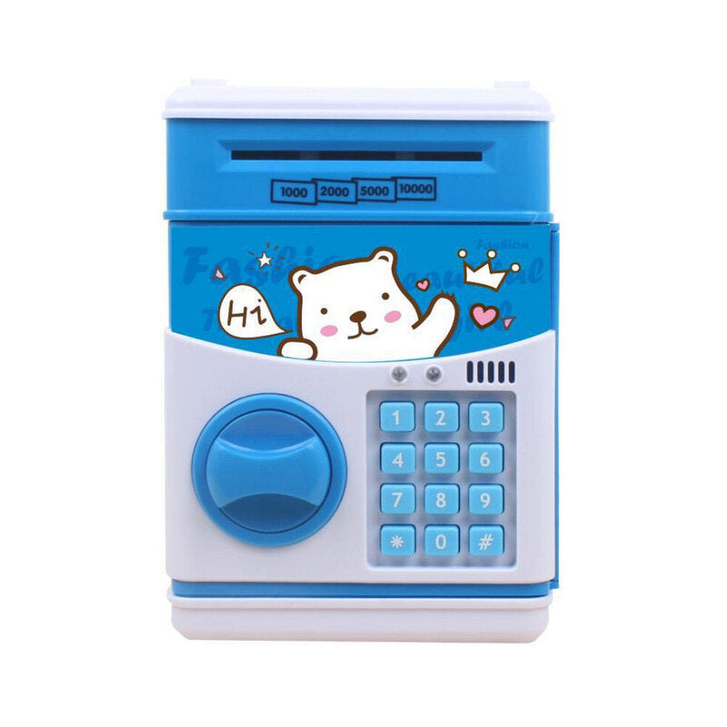 Coins Saving Box Bank Safe Automatic Deposit Banknote