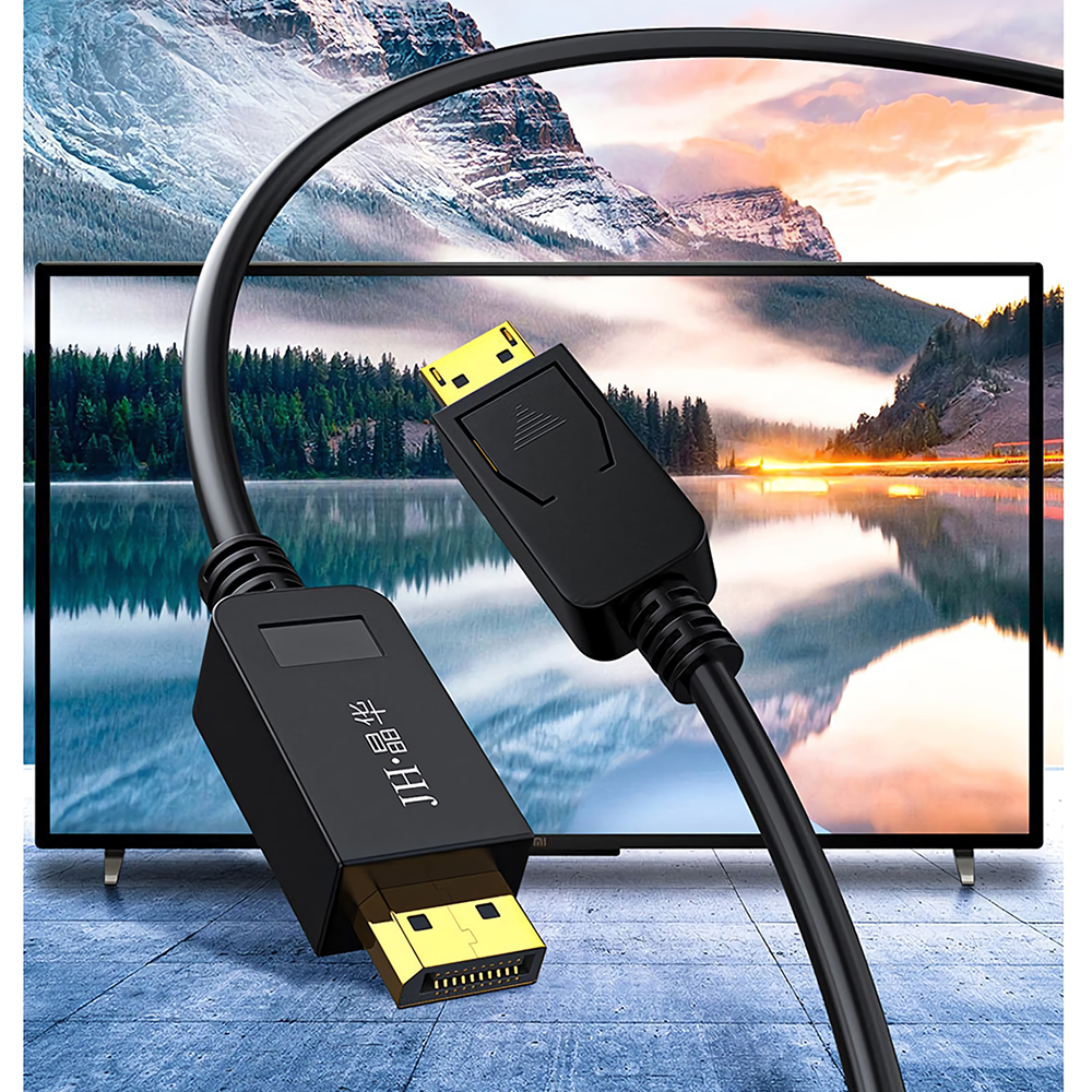 JH H510C 8K DisplayPort1.4 Cable DP1.4 Male to Male HD Cable 32.4Gbps HDR 3D Conection Cable for TV Projector Desktop PC