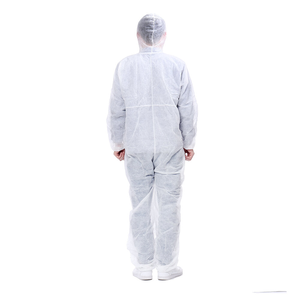 Disposable White Coveralls Dust Spray Suit Non-woven