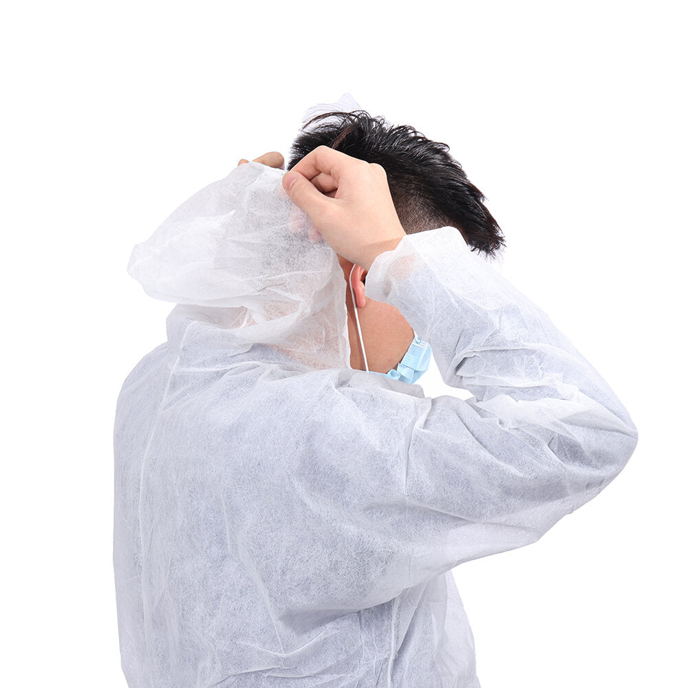 Disposable White Coveralls Dust Spray Suit Non-woven