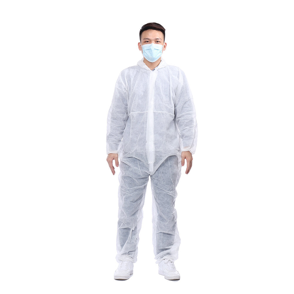 Disposable White Coveralls Dust Spray Suit Non-woven