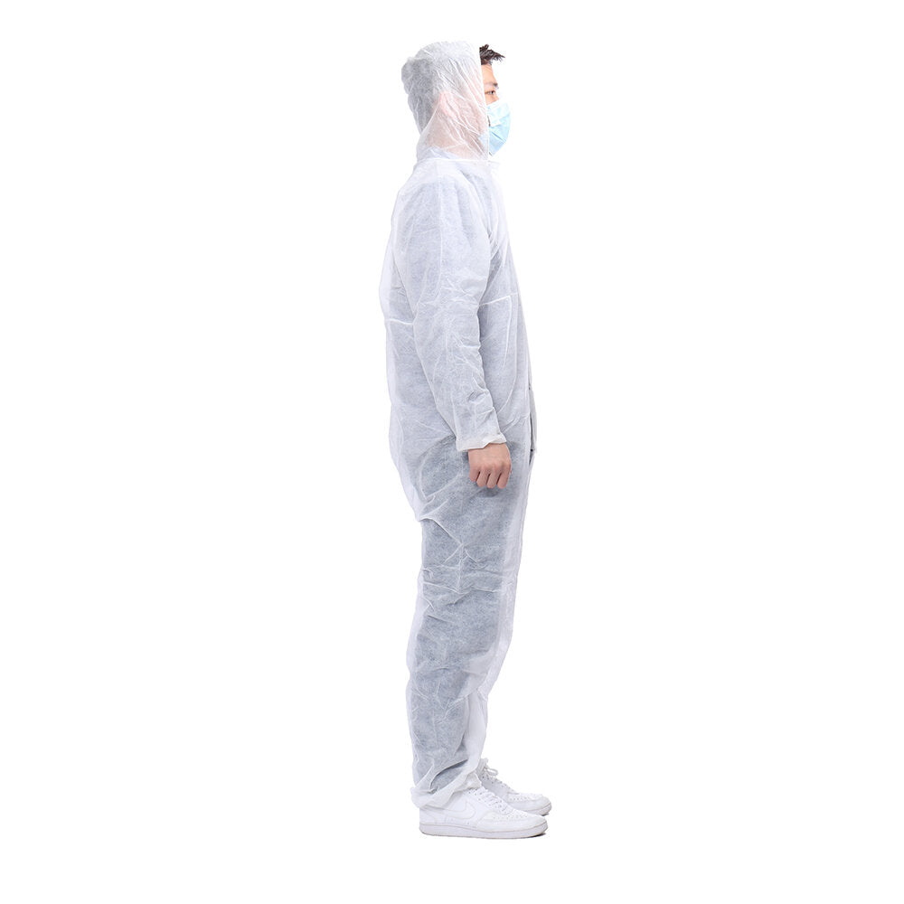 Disposable White Coveralls Dust Spray Suit Non-woven