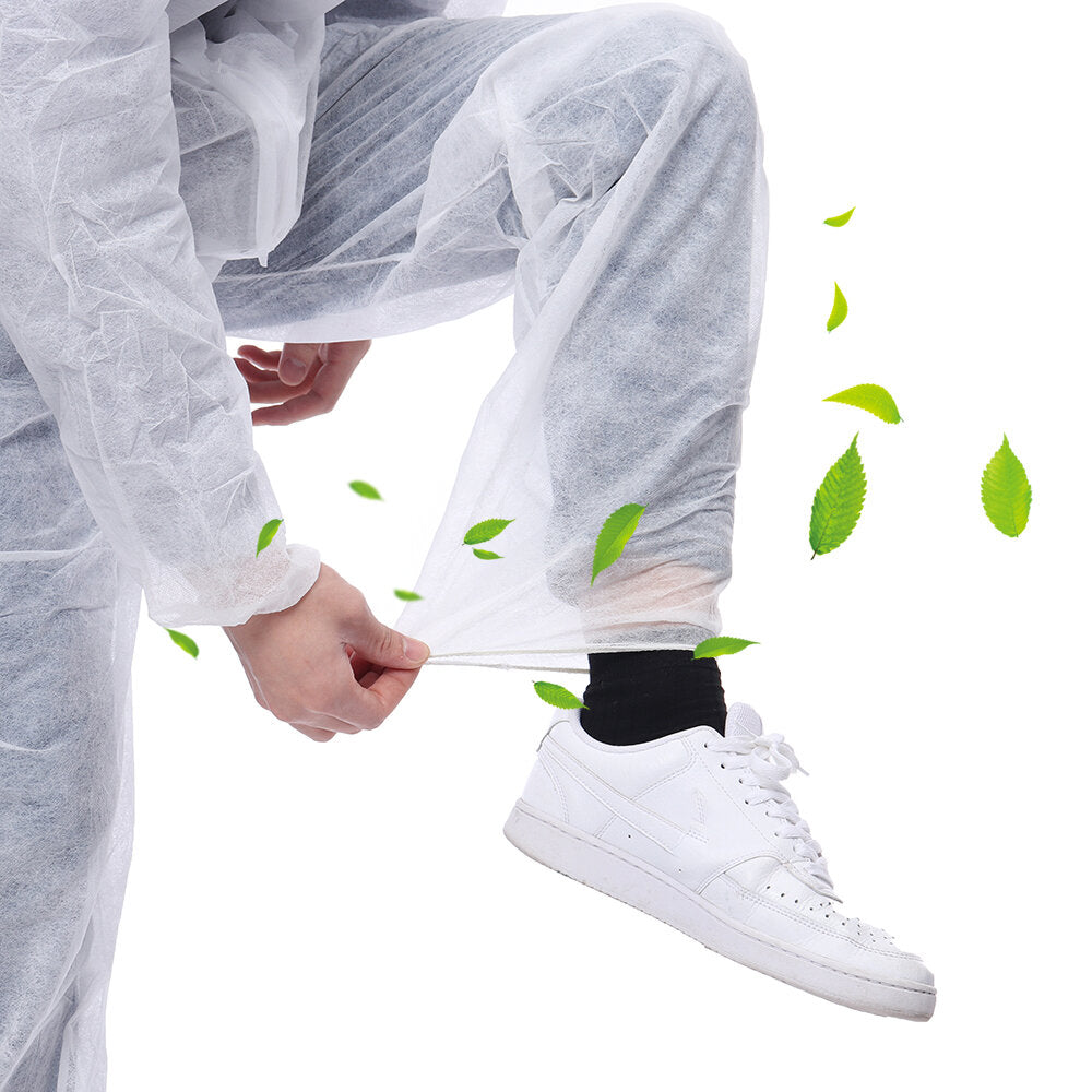 Disposable White Coveralls Dust Spray Suit Non-woven