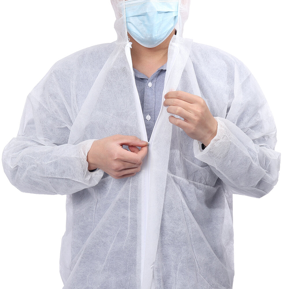 Disposable White Coveralls Dust Spray Suit Non-woven