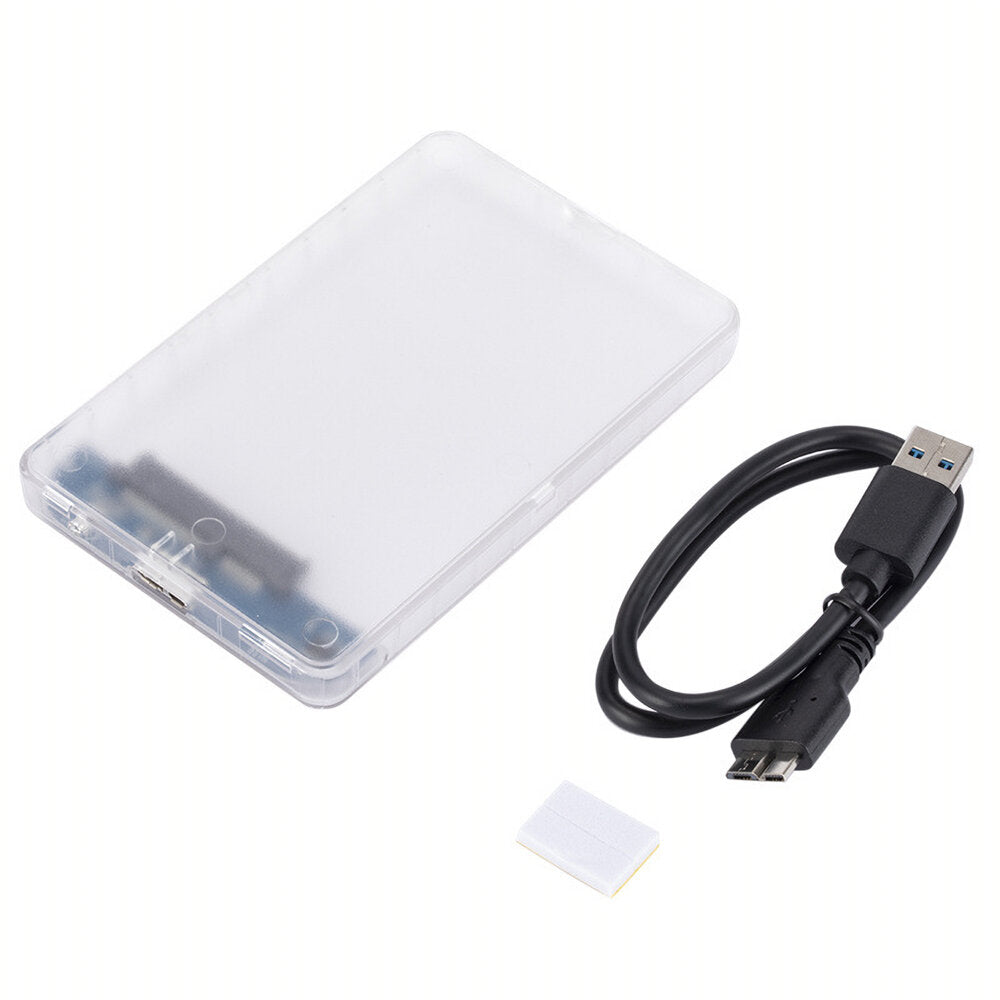 MnnWuu SATA3 to USB3.0 Hard Drive Enclosure Case Support 2.5 Inch SATA HDD SSD External Hard Disk Box for Desktop Laptop