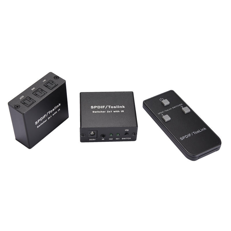 Newkeng NK-L21 SPDIF/ToslinK Video Switcher 2x1 with IR