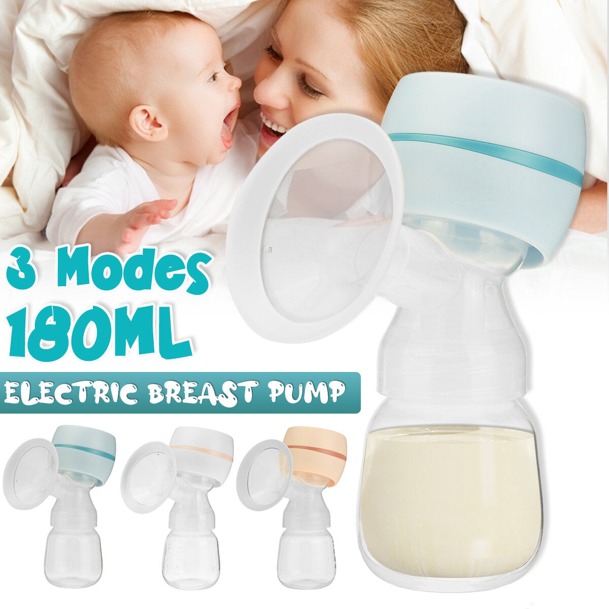Electric Breast Pump Massager Mute Milk Feeding Collector