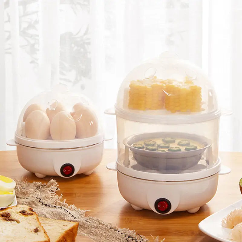 Electric Egg Steamer Breakfast Machine Double Layer Poacher