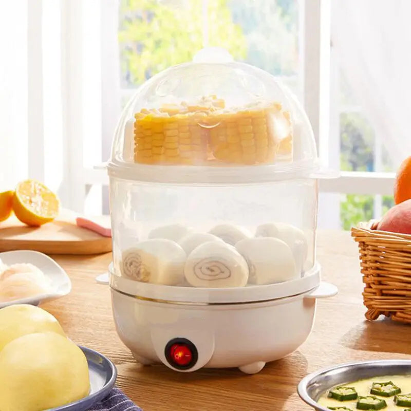 Electric Egg Steamer Breakfast Machine Double Layer Poacher
