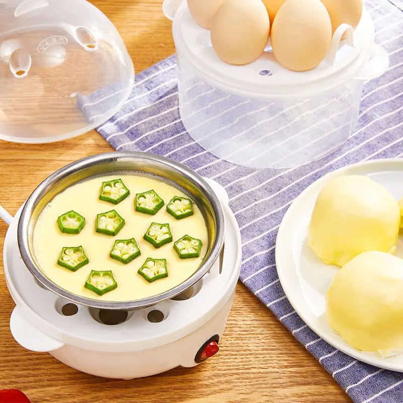 Electric Egg Steamer Breakfast Machine Double Layer Poacher
