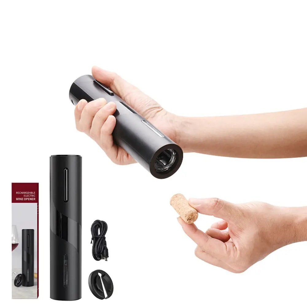 Electric Wine Corkscrew Usb Rechargeable Opener Set
