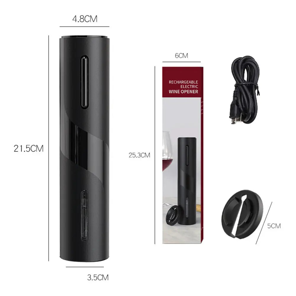 Electric Wine Corkscrew Usb Rechargeable Opener Set