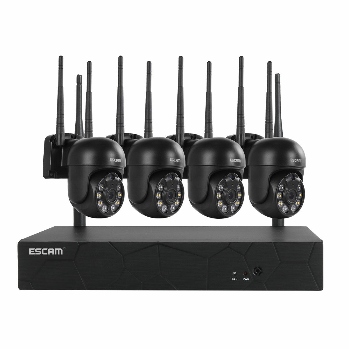 Escam Wnk614 8ch 3mp Wireless Dome Camera Cctv Security