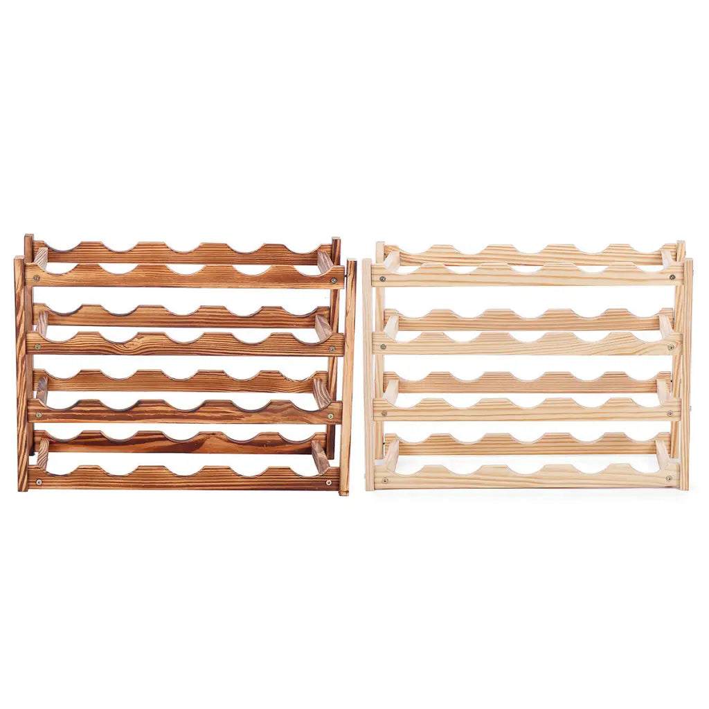 European Solid Wood Bottle Shelf Holder Creative Design
